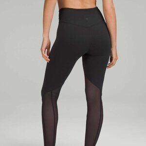 Lululemon Nulu and Crisscross Mesh Stirrup Tight Black